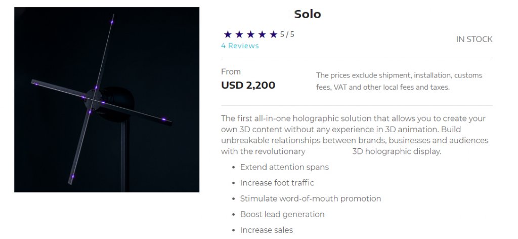 3D hologram fan